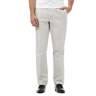 The Collection Beige textured tailored fit trousers